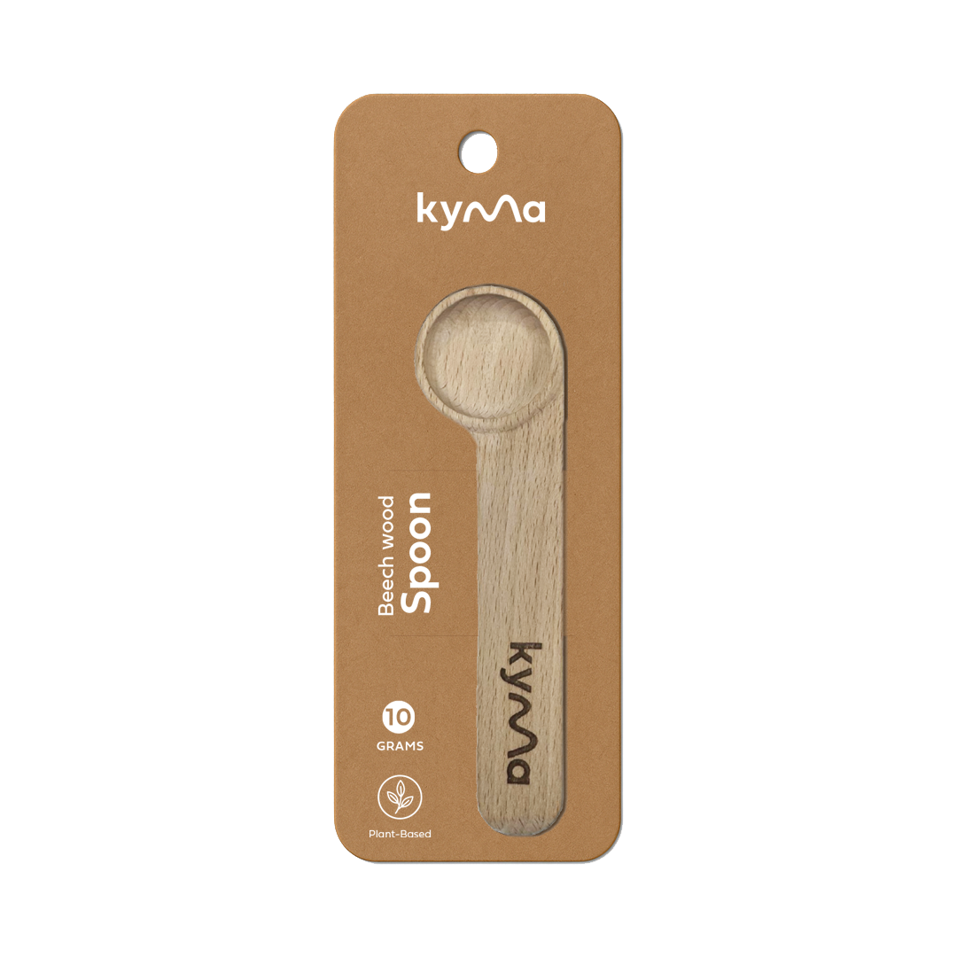 Durable Kyma 10g scoop designed for precise measuring of cleaning agents, powders, and household products eco-friendly and reusable.