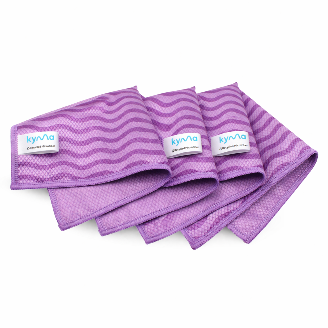 3 X Glass Microfiber Cloth