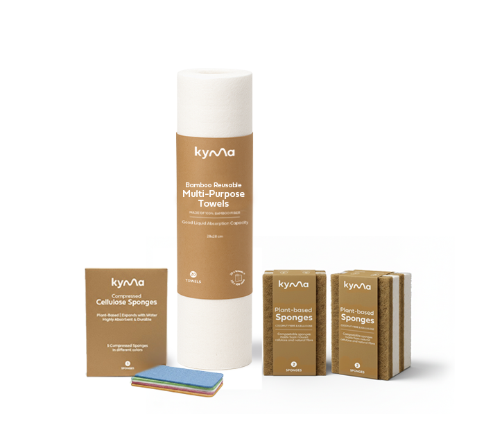 مجموعة كيمّا لإكسسوارات التنظيف الطبيعية