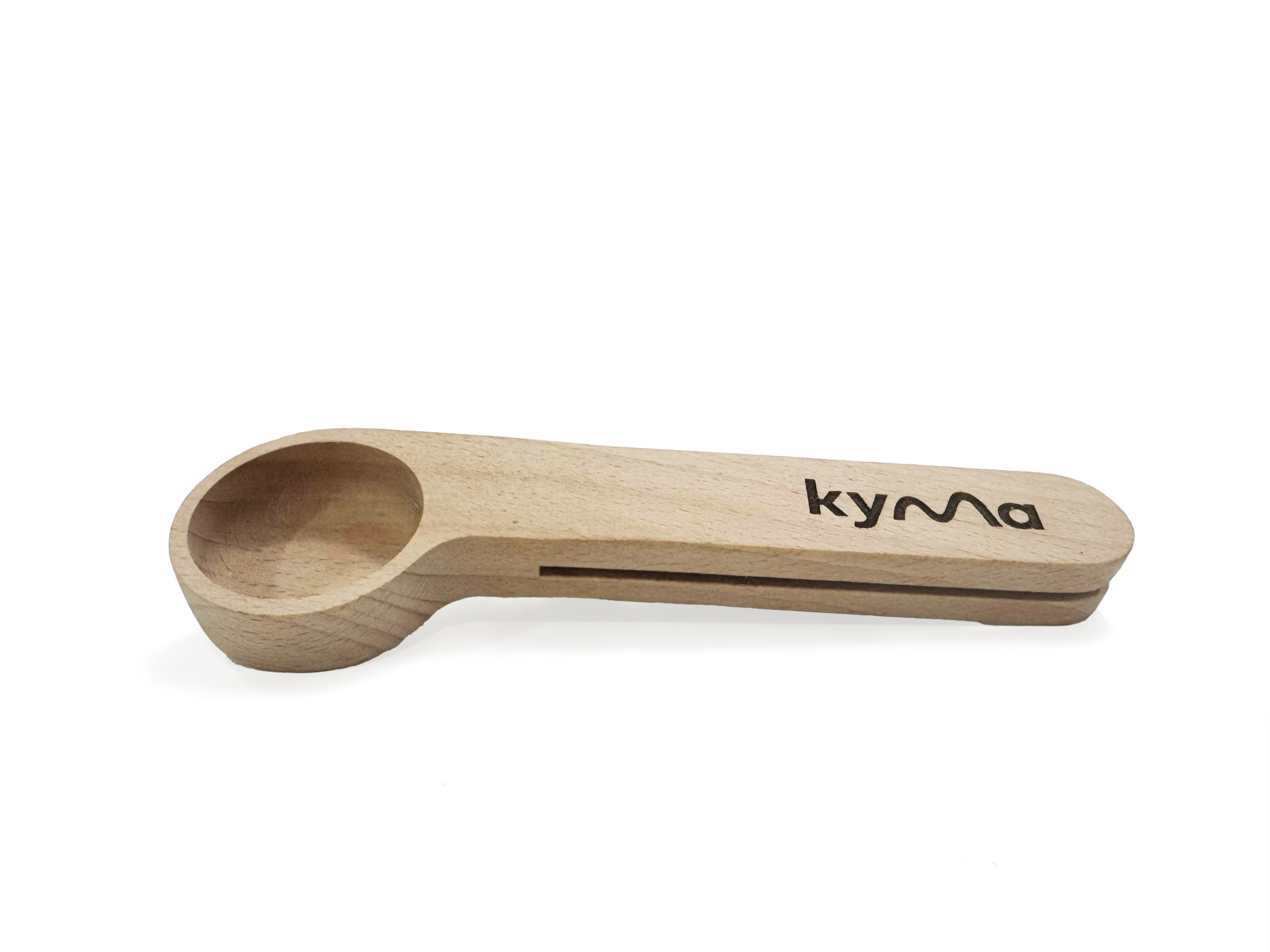 Kyma 10g reusable measuring scoop made from sustainable material perfect for accurate use with eco-cleaning powders and home essentials.