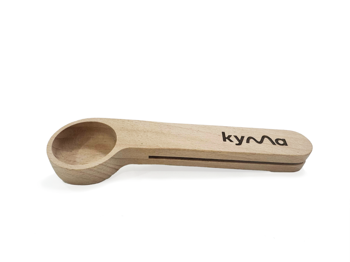 Kyma 10g reusable measuring scoop made from sustainable material perfect for accurate use with eco-cleaning powders and home essentials.