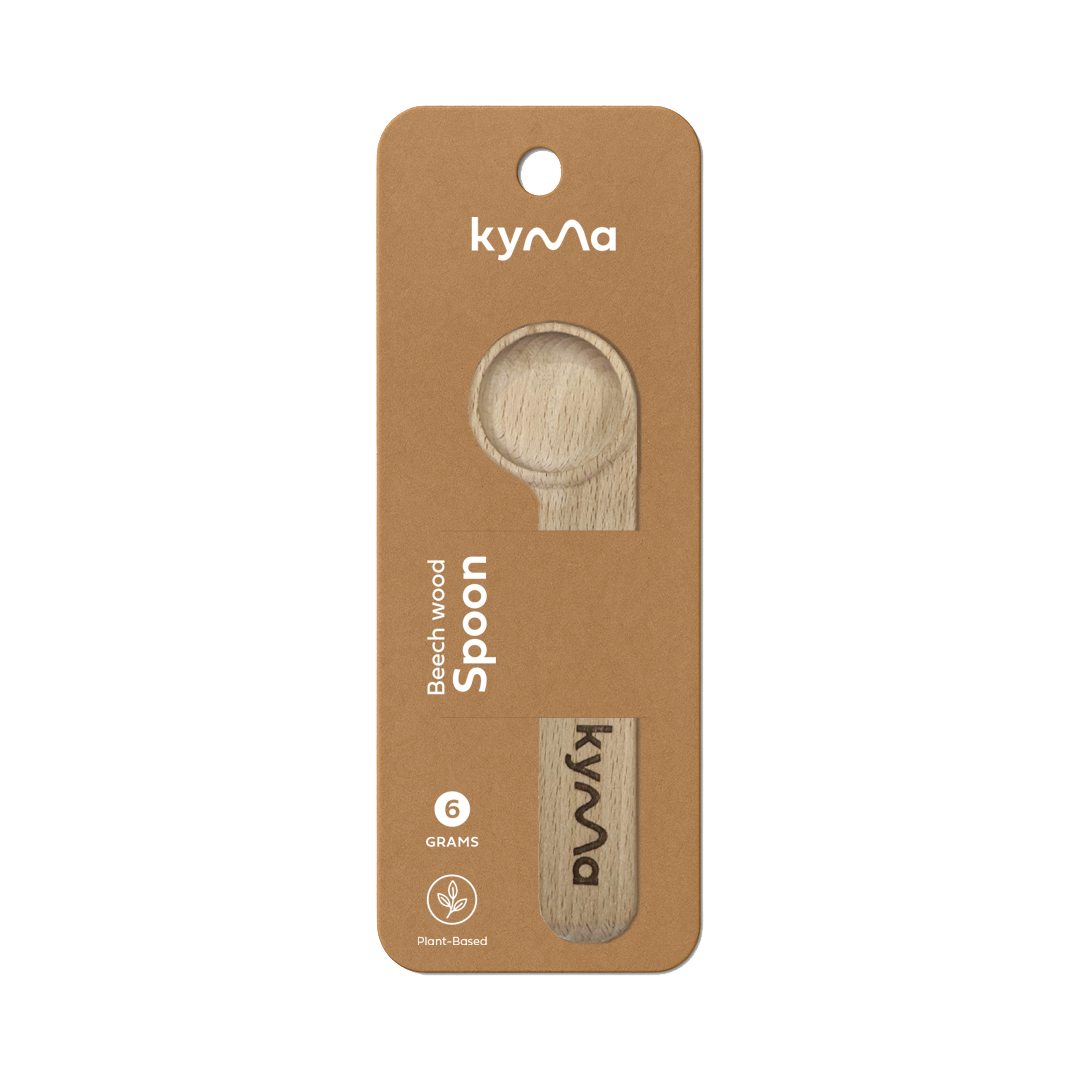 Kyma 6-gram measuring scoop made from durable, eco-friendly material for accurate portioning of cleaning powders and household products.